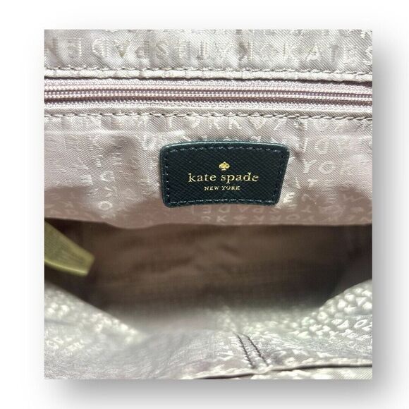 Kate Spade Small Tote Bag Rose Gold Glitter Bow Accent Designer Purse Handbag - Picture 10 of 16